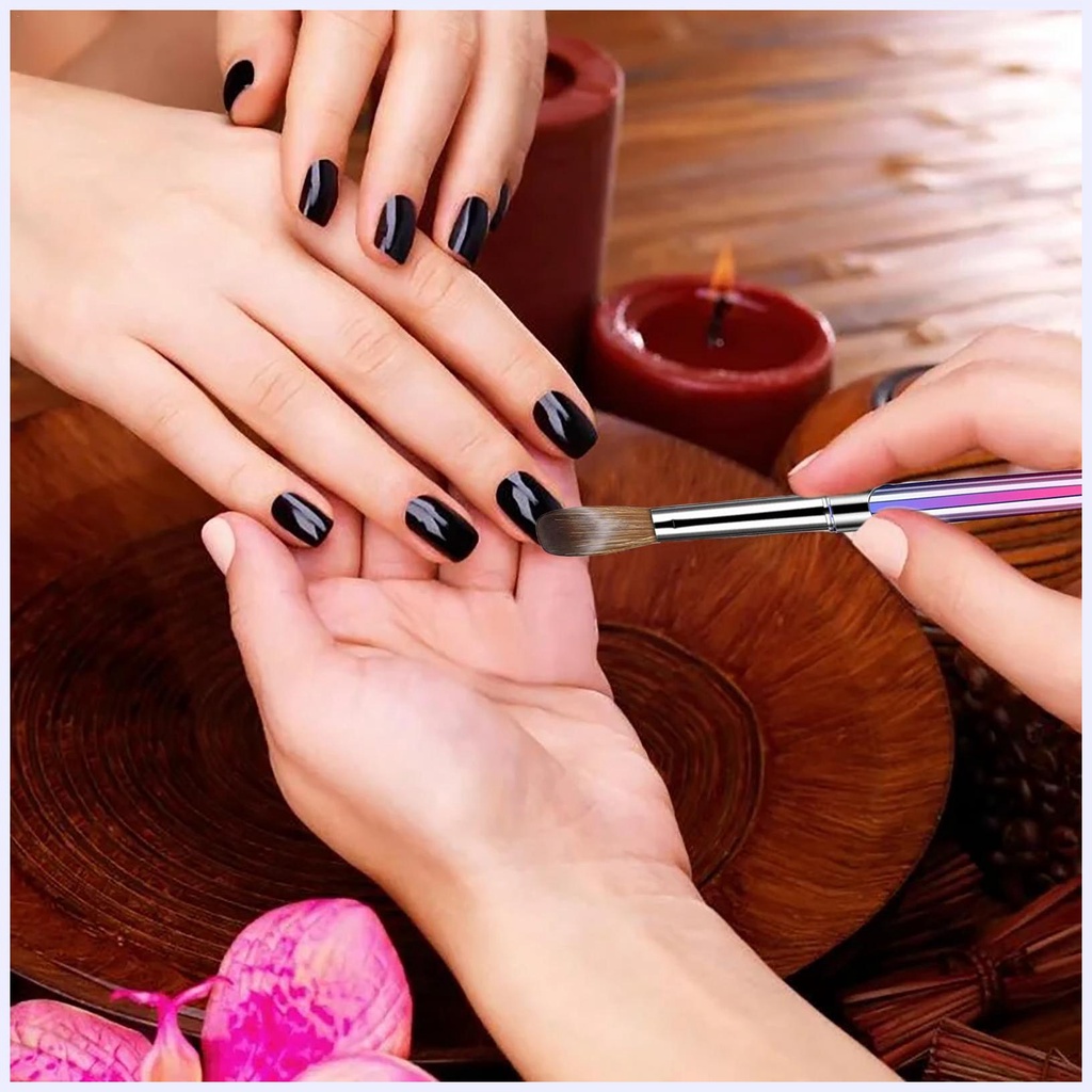 Bộ 4 Cọ Vẽ Móng Tay Bằng Kim Loại Và Acrylic Màu Ombre