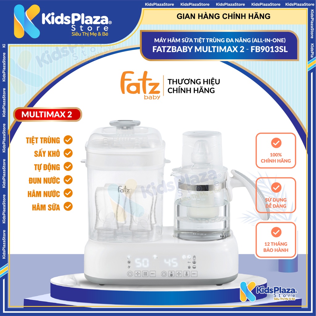 Máy Hâm Sữa Tiệt Trùng Đa Năng  Fatzbaby Multimax 2 / 2Plus  Bảo hành chính hãng 12 tháng