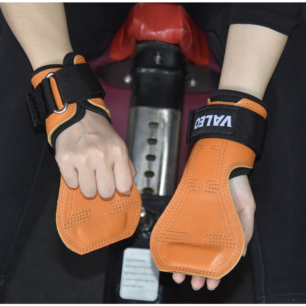 1 Đôi VALEO Găng Tay Da Bò Tập Gym- Dây Kéo Lưng- Lifting Grips ( Lót Tay & Kéo Lưng ) 1 CẶP GĂNG TAY HOT GIÁ CỰC TỐT