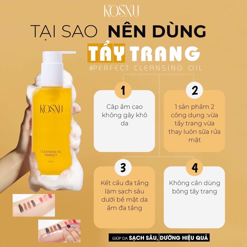 Dầu tẩy trang 2i1 kosxu [tặng cọ mụn đầu đen]