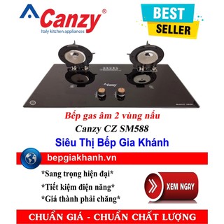 [HCM]Bếp gas âm 2 vùng nấu Canzy CZ SM588
