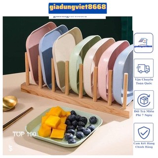 Set 8 Đĩa Lúa Mạch Vuông Đựng Hoa Quả, Bánh Kẹo, Thức Ăn Nhiều Màu Xinh Xắn - Đồ dùng, dụng cụ nhà bếp