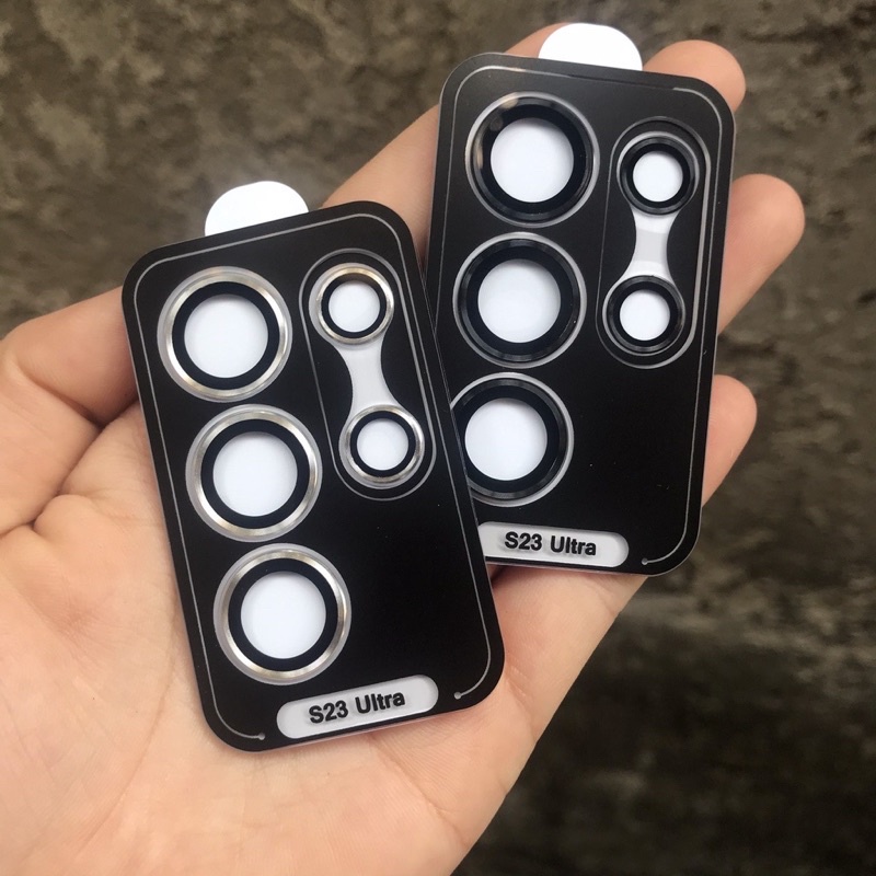 Bộ dán Kuzoom bảo vệ từng mắt camera cho samsung S23, S23 Plus, S23 Ultra vành nhôm + kính siêu đẹp