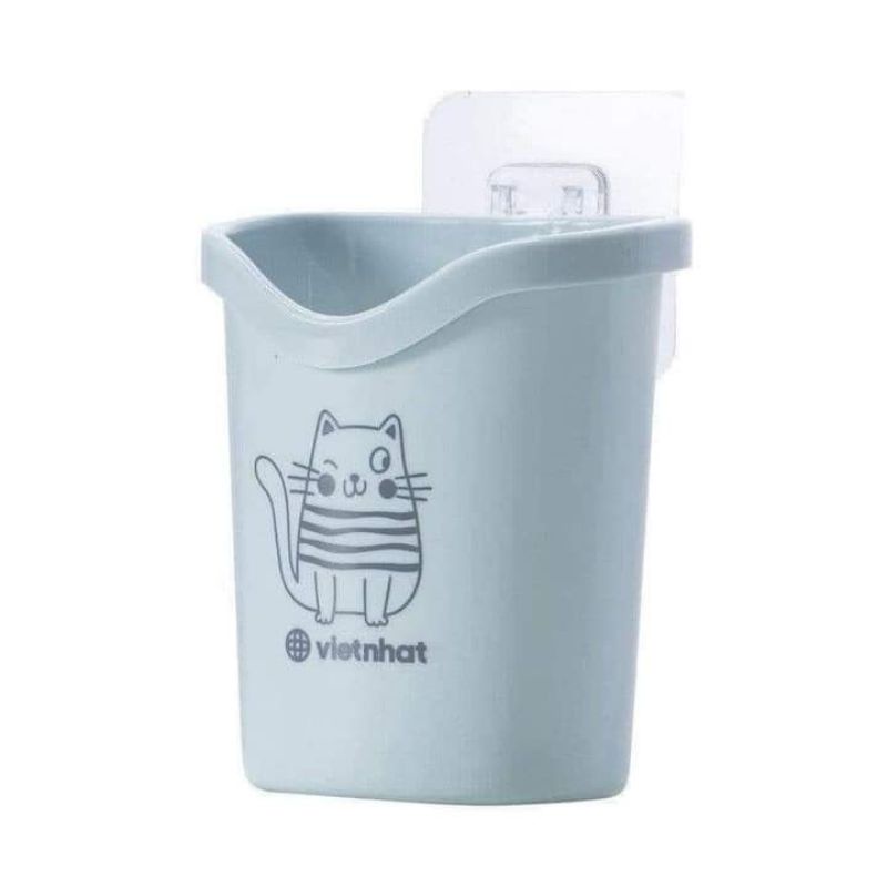 Cốc nhựa DÁN TƯỜNG VIỆT NHẬT để bàn chải, kem đánh răng tiện lợi-TĐ