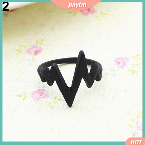 [PTM] Nhẫn hợp kim hình zigzag thời trang dành cho nam và nữ