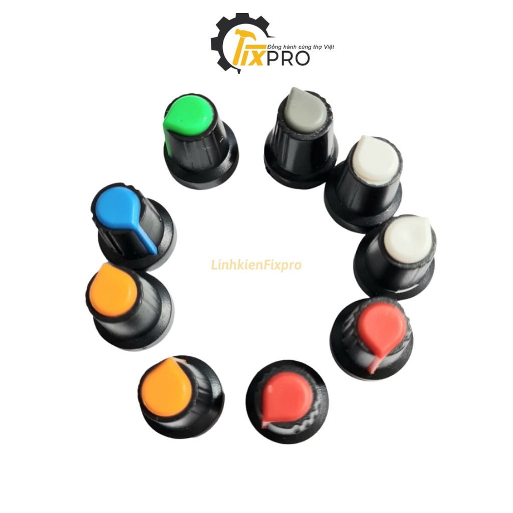 Núm chiết áp nhựa 15x17mm AG2 N1 màu cam