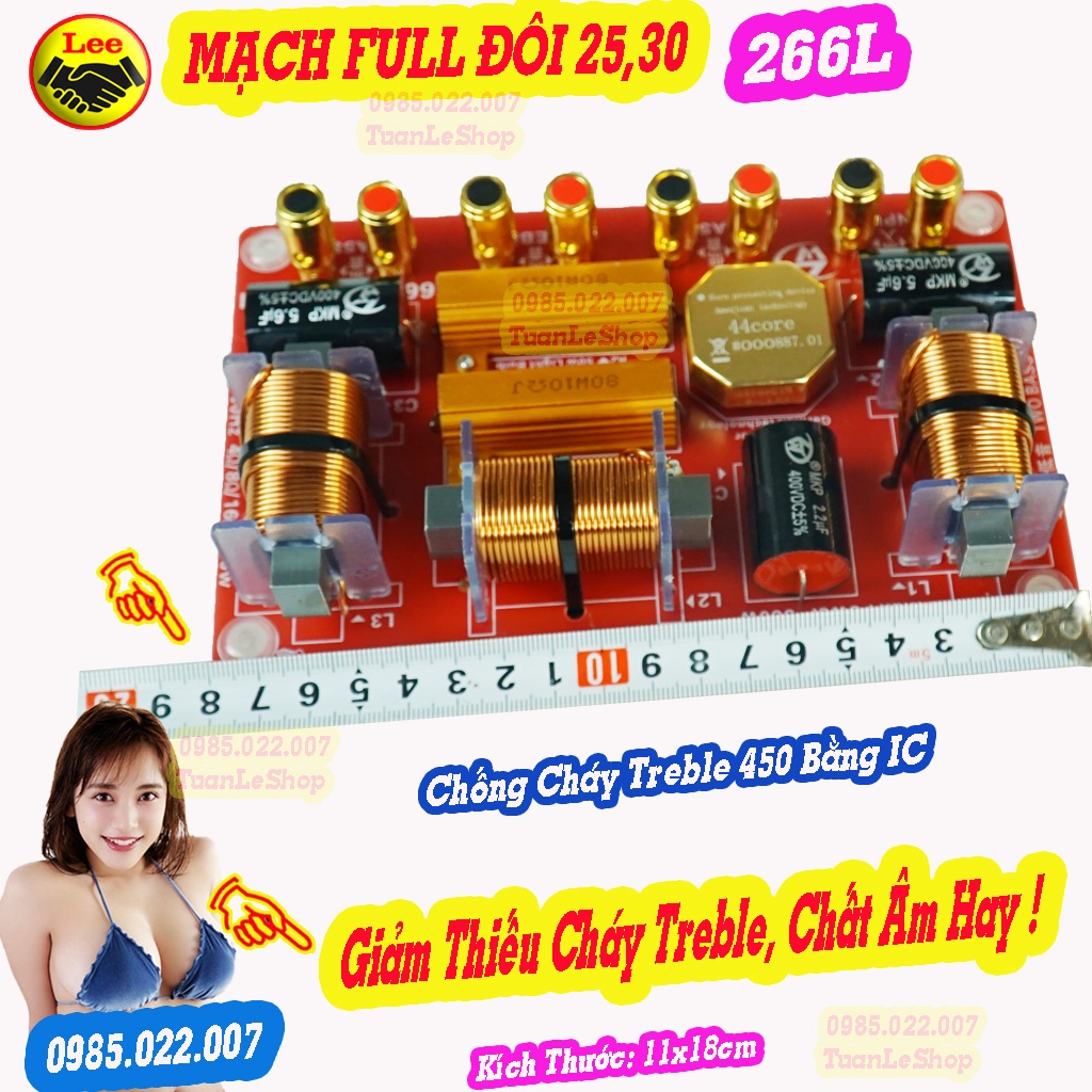 MẠCH FULL ĐÔI BASS 20,25,30 - MẠCH PHÂN TẦN 2 BASS 1 TREBLE SH 266L  - GIÁ 02 MẠCH - MẠCH LOA BASS ĐÔI BASS 25