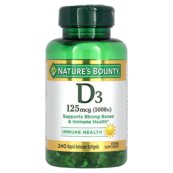 Vitamin D3 125mcg (5000IU) Nature's Bounty