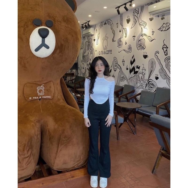 Áo yếm Croptop dài tay thu đông CRT02