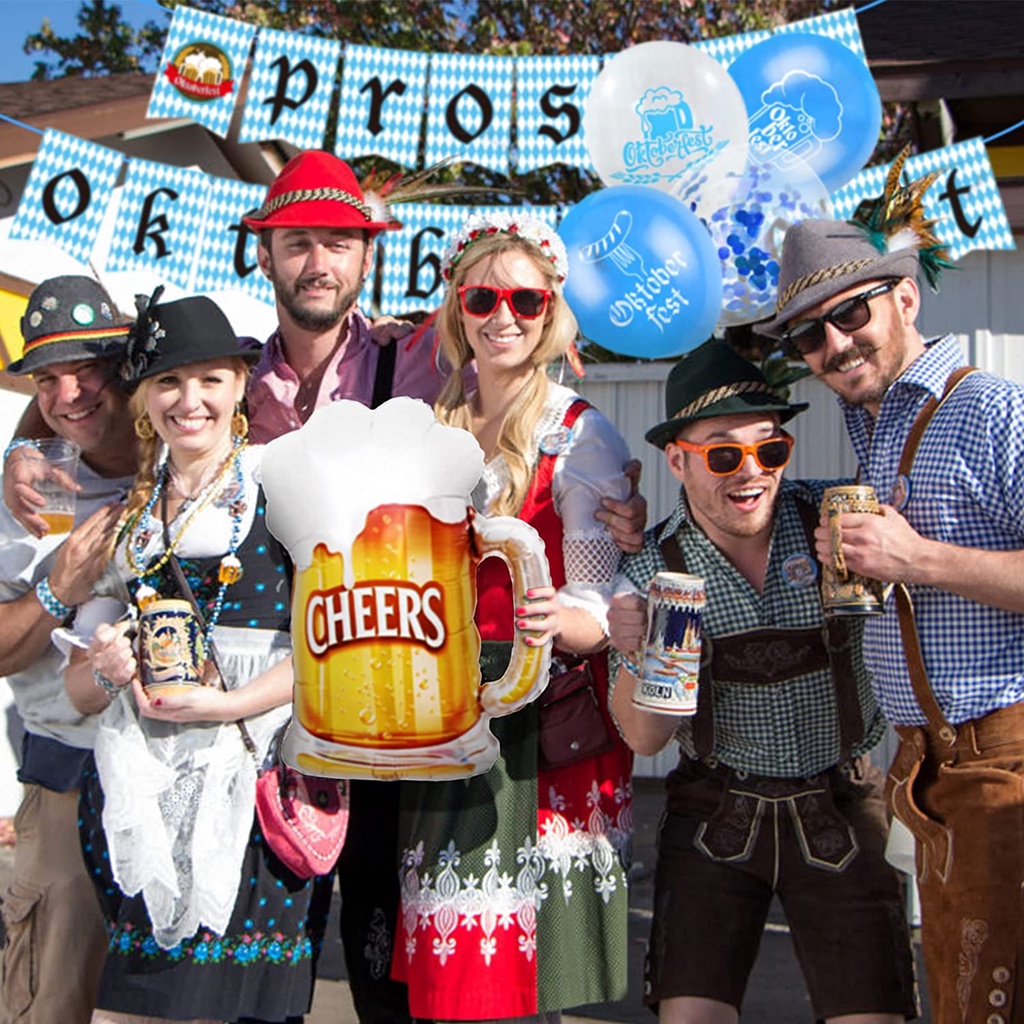 Bộ Dụng Cụ Bàn Ăn Chủ Đề Lễ Hội Đức Oktoberfest Carnival Circus Chúc Mừng Bia Jp55 JP5