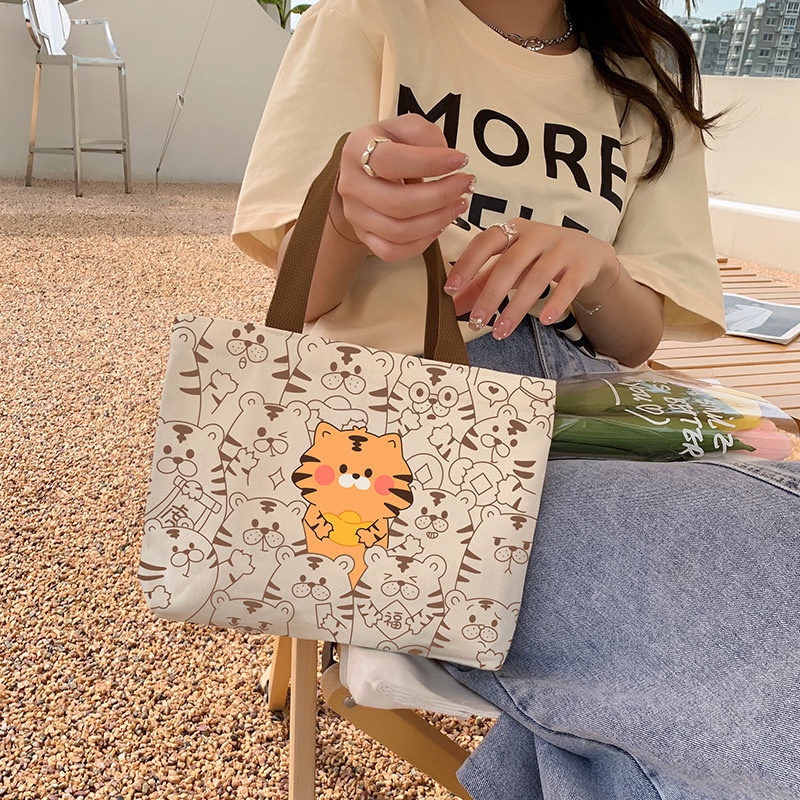Túi tote canvas dễ thương