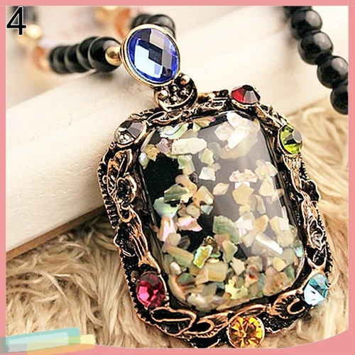 Dây chuyền mặt đá Opan nhân tạo nhiều màu sắc