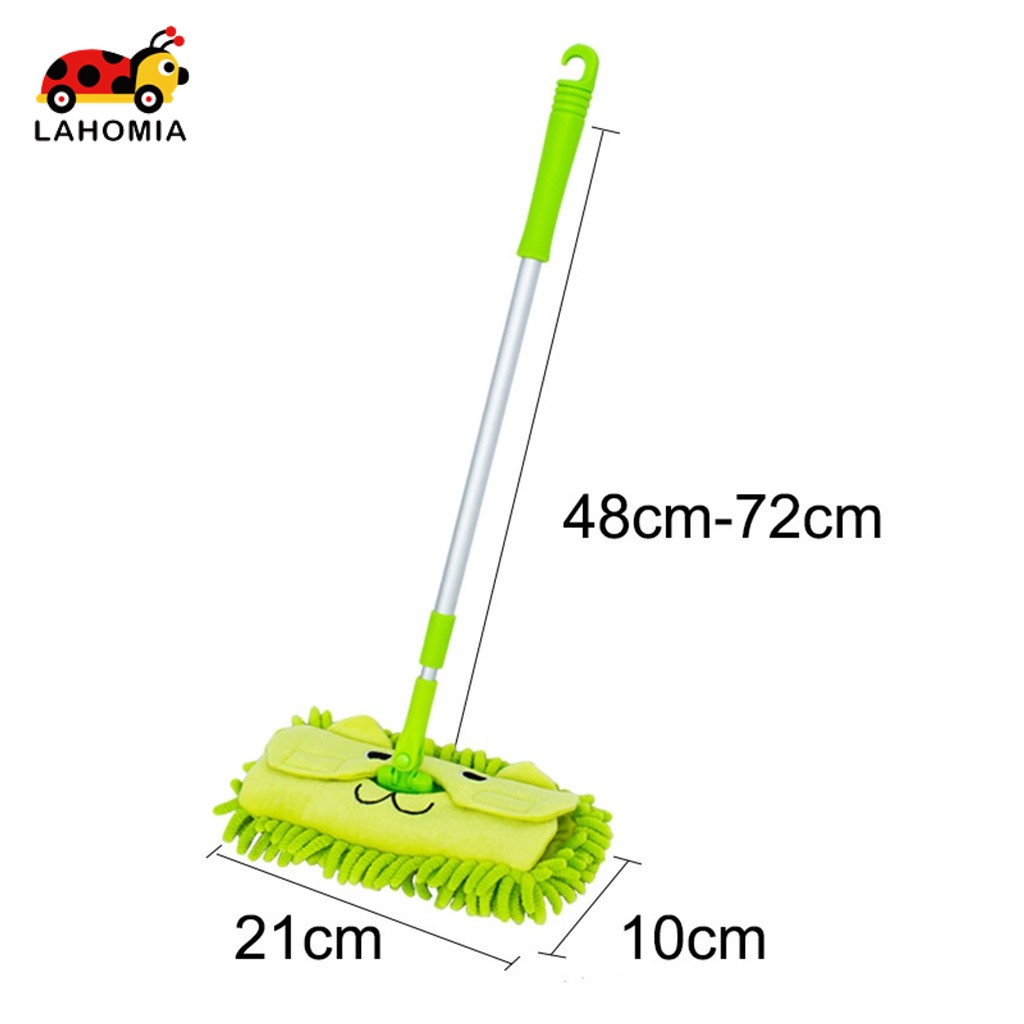 LAHOMIA Cây lau nhà mini thiết kế xoay 360 độ chất liệu microfiber cho bé