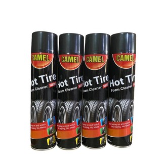 Chai Xịt Bóng Lốp, Dưỡng Đen Lốp Ô Tô CAMEL - Hot Tire ( Dạng Bọt ) 650ml