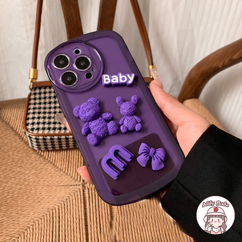 Ốp Điện Thoại TPU Mềm Mỏng Hình Gấu 3D Cho Iphone 14 Pro Max 11 7Plus 13 12 11 Pro Max X XS 12 13 XR