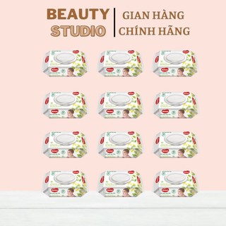 Thùng 12 gói khăn ướt Huggies không mùi