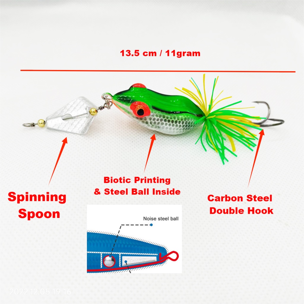 Nhái hơi mồi câu lure cá sắt Mồi Câu Cá nhái hơi mini Mềm Hình Ếch Nhảy Vui Nhộn mồi giả