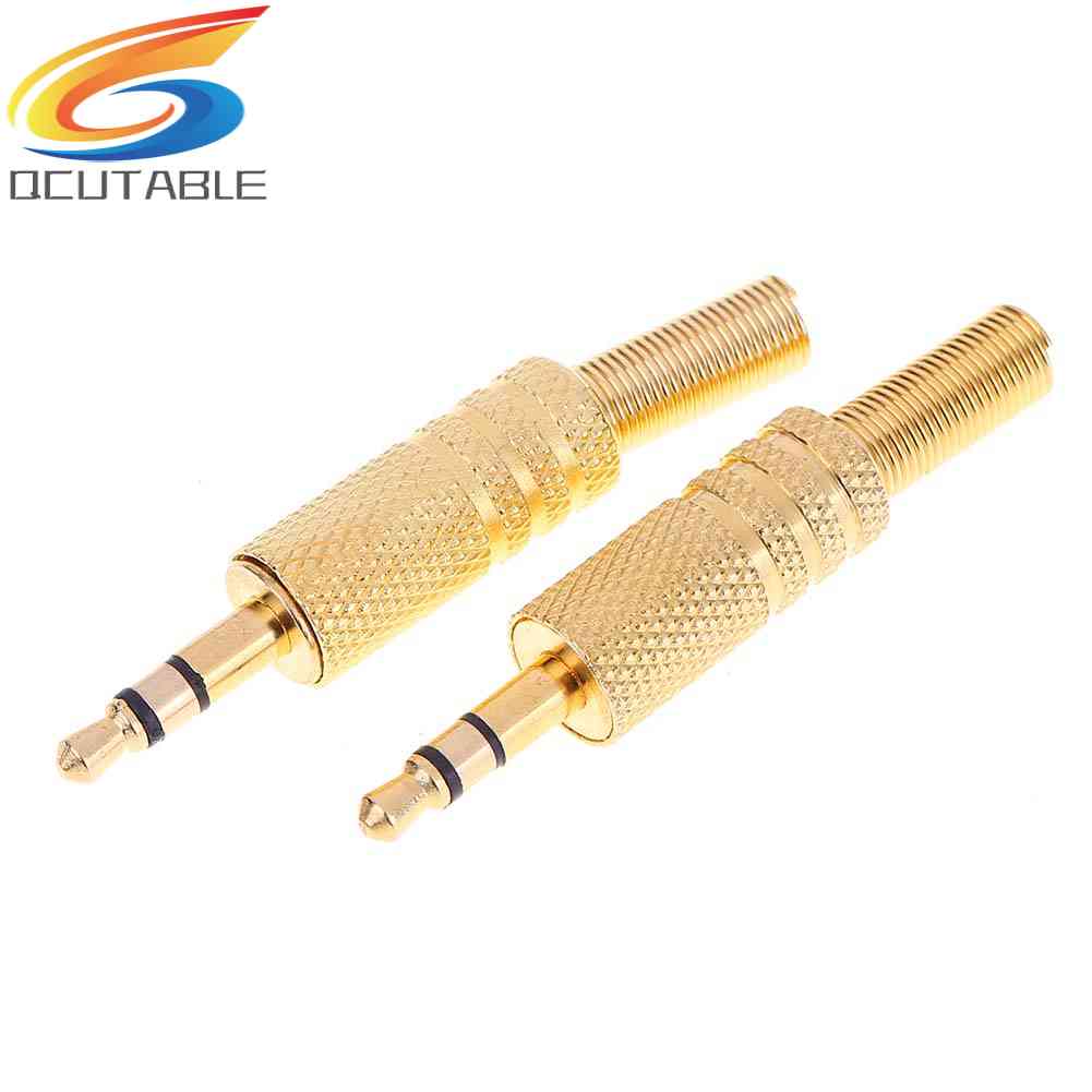 Bộ 2 Đầu Nối Jack Cắm Tai Nghe 3.5mm 1 / 8Inch