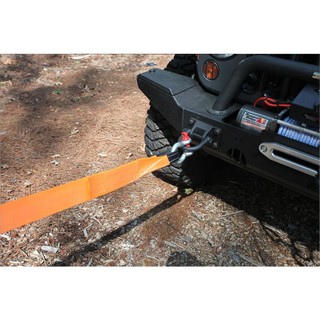 Dây cáp kéo xe cứu hộ ô tô 20 tấn JUMPO bản 100mm 5m,6m,8m,10m 2 ĐẦU MẮT - MAY 2 LỚP (Tặng 2 ma ní)