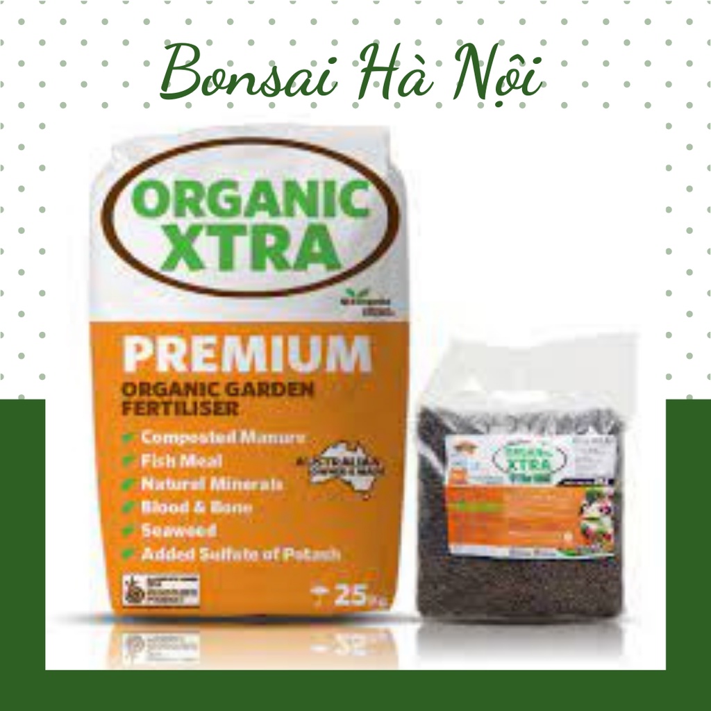 Phân bón hữu cơ Organic Xtra tảo biển (túi 2kg) dạng viên nén giúp cây khỏe, tăng năng suất và chất lượng