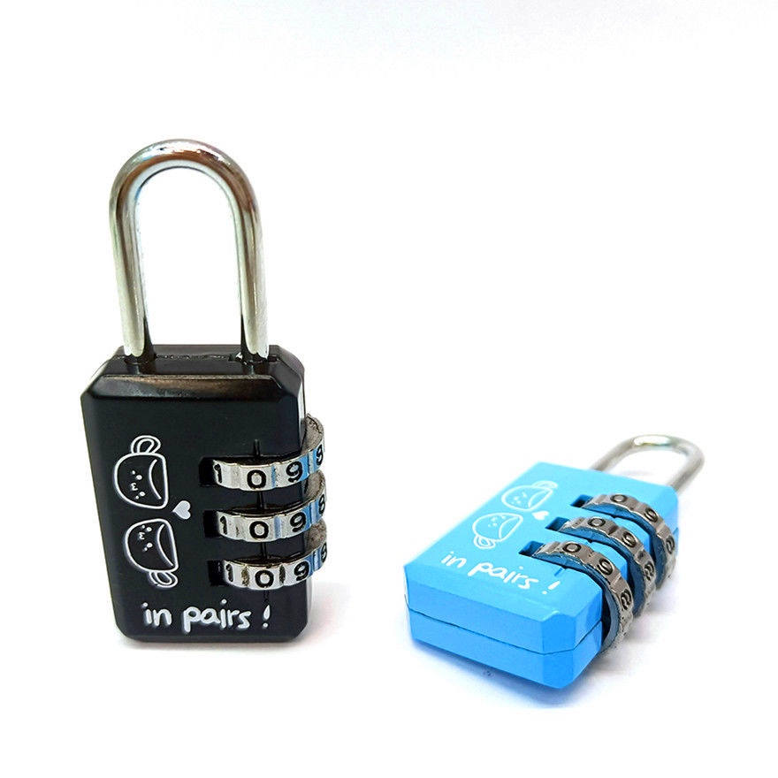Ổ Khóa Hành Lý Mini Kết Hợp Mật Mã Nhỏ Thông Dụng In Họa Tiết Hoạt Hình Thông Dụng Cho Ba Lô