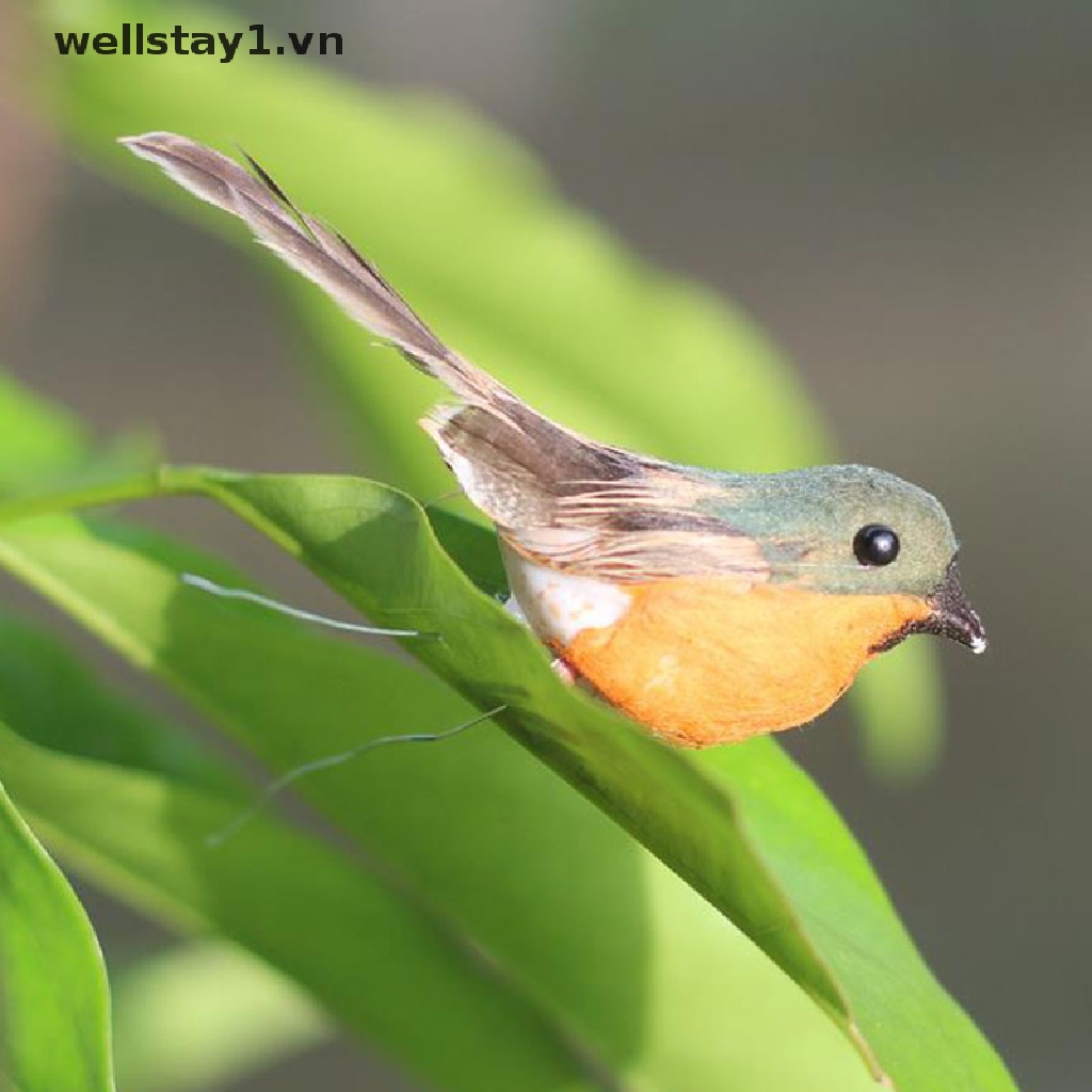 1 Chú Chim Nhân Tạo Robin Mini Trang Trí Giáng Sinh