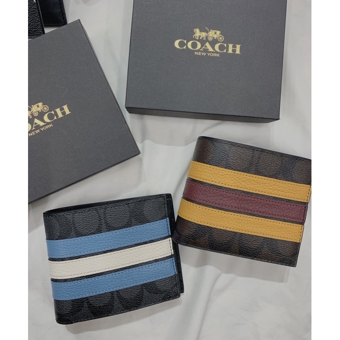 VÍ NGẮN COACH DA THẬT - VÍ MINI ĐỰNG THẺ CARD - MUA 1 ĐƯỢC 2