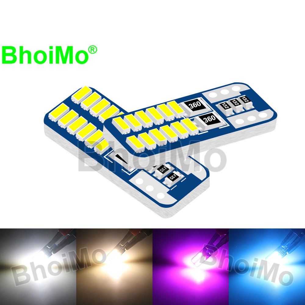 Đèn led siêu sáng T10 W5W 24smd 3014 chất lượng cao cho xe máy/xe hơi