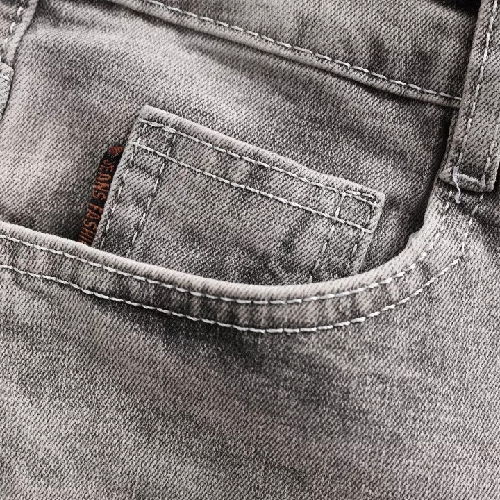 Quần jean nam co giãn slimfit màu xám pon.mens