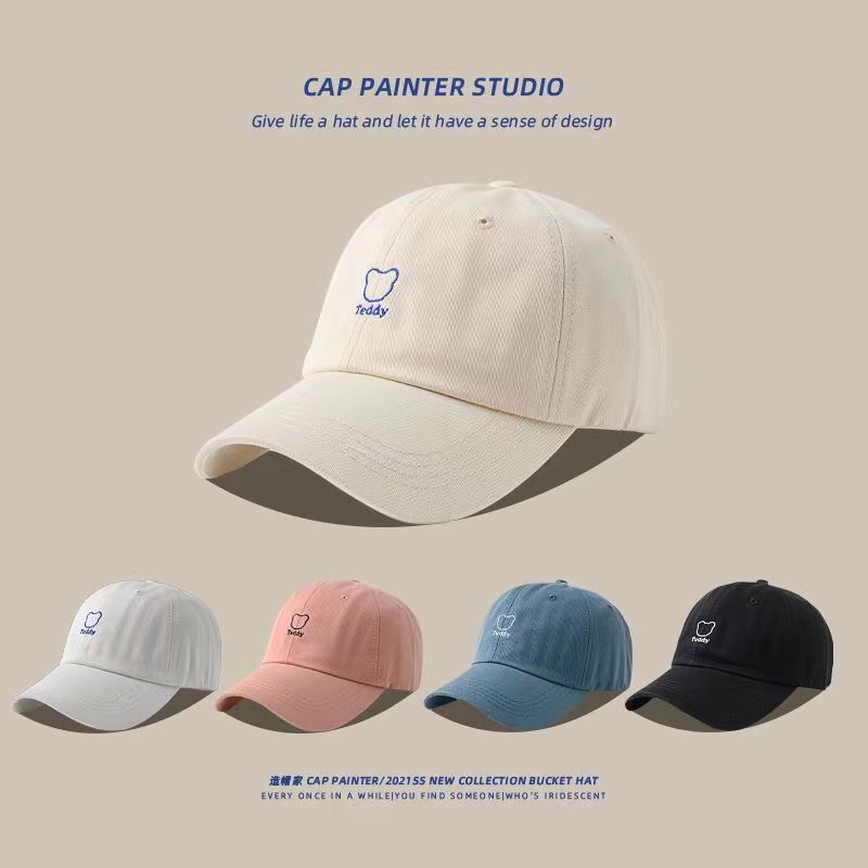 Mũ Lưỡi Trai Thêu Hình Gấu Thời Trang Hàn Quốc Chất Lượng Cao