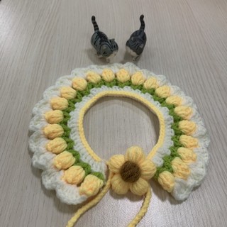 Yếm len hoa Tulip cho thú cưng (Ảnh thật shop tự chụp)