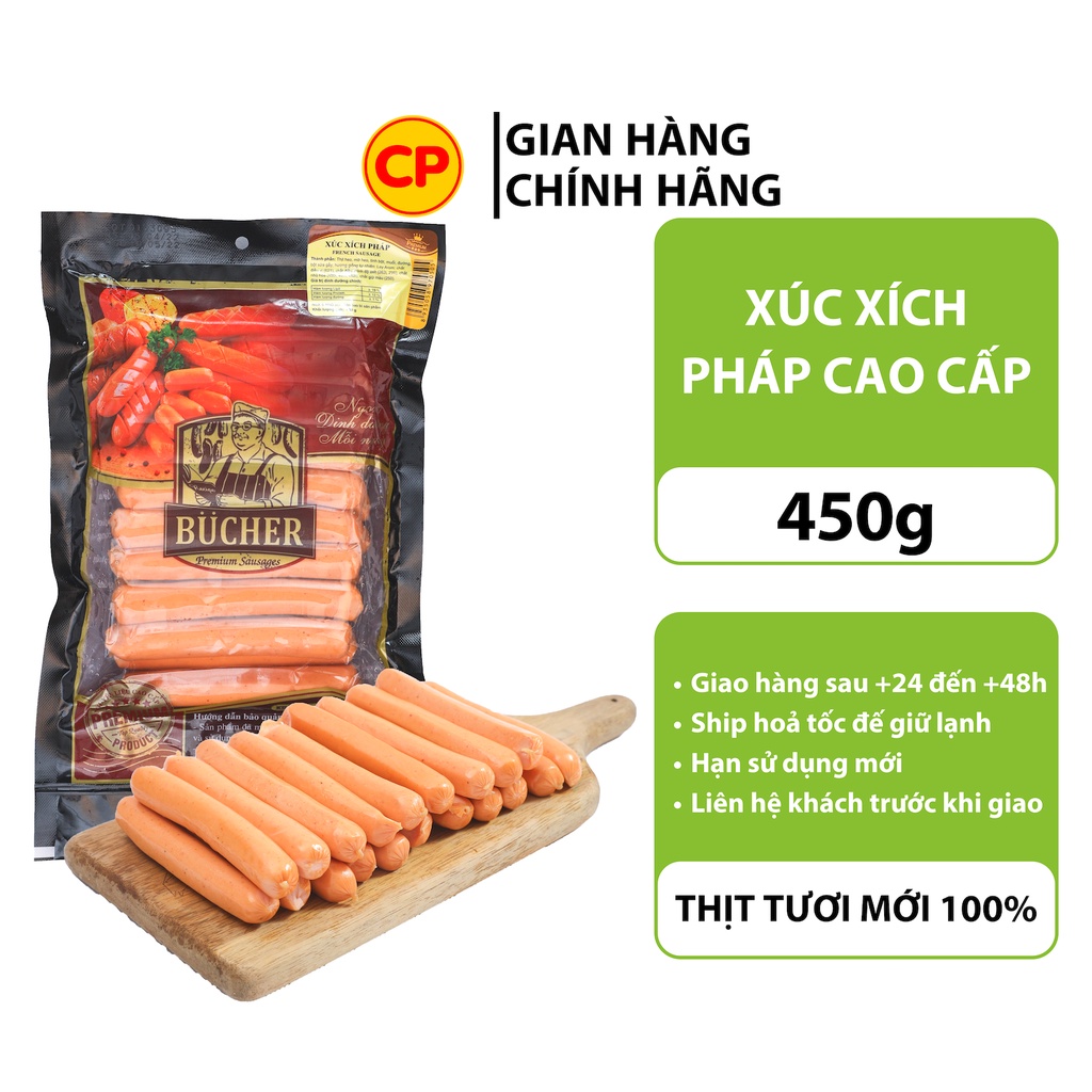 Xúc xích pháp 450g - xúc xích tươi cp