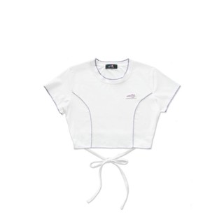 UPZ Áo Thun Croptop Cột Dây Lưng (3 Màu)