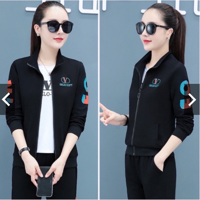 Bộ thể thao cao cấp thu đông dài tay có mũ phối màu, chất umi mã Y0