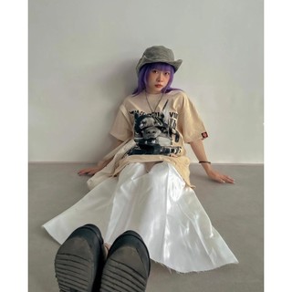 White Pleated Skirt - Chân váy dài basic Remmus cho nữ