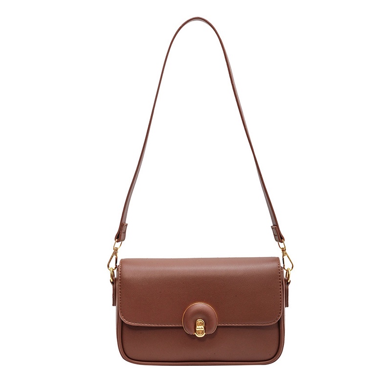 Túi Đeo Chéo Hình Vuông Nhỏ Màu Đen Thiết Kế Đơn Giản Thời Trang Cao Cấp Cho Nữ