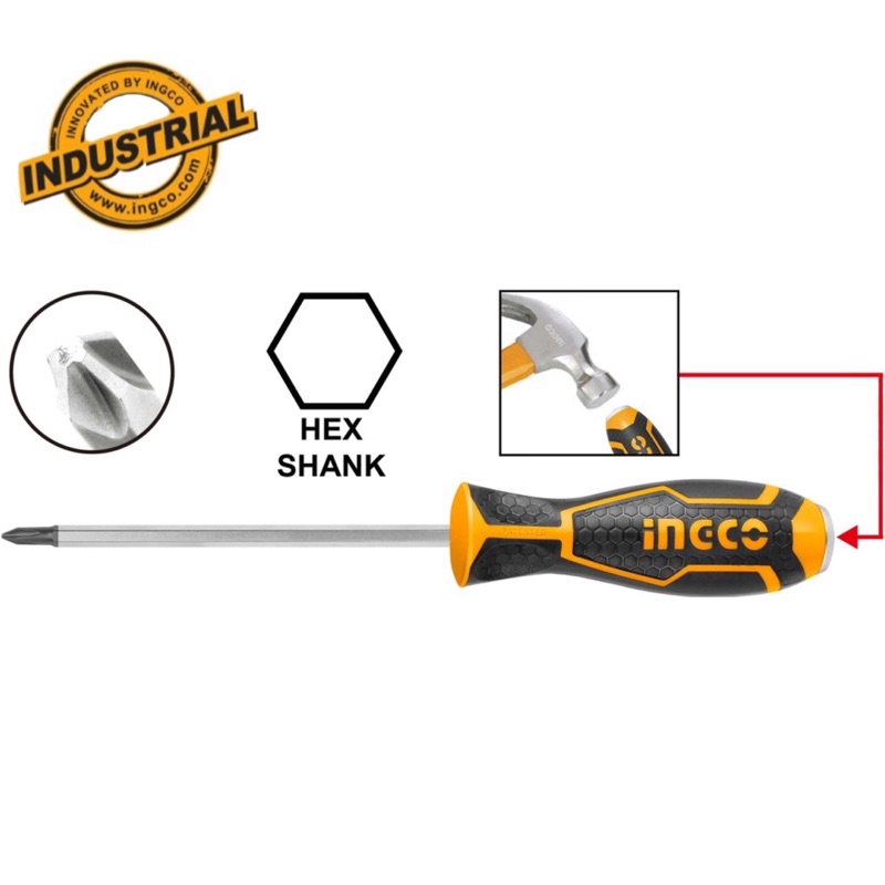 ĐỒ NGHỀ INGCO Tua vít bake đóng xuyên 8.0x150MM HGTSPH3150 / 8.0x200MM HGTSPH3200