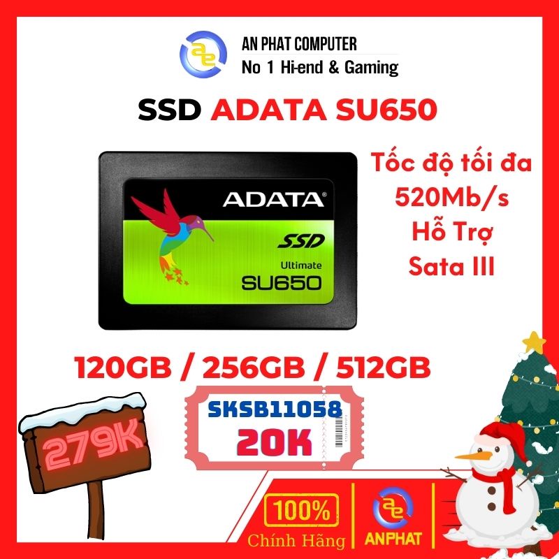 Ổ cứng SSD ADATA SU650 120GB 240GB 256GB 480GB 512GB 2.5 Sata III