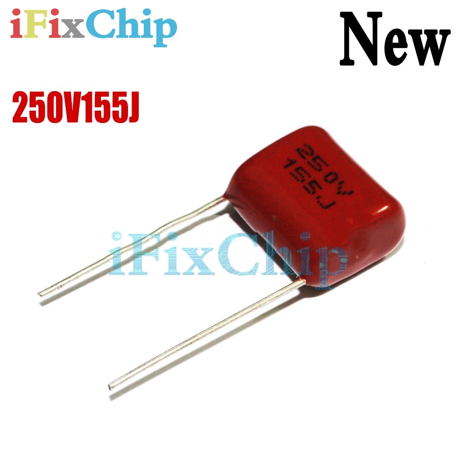 10 chiếc CBB 250V155J 1.5UF Pitch 15MM 155J 250V CBB Polypropylene phim tụ điện