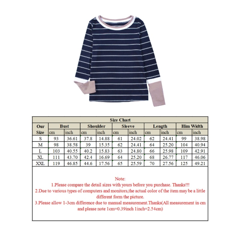 Áo Thun Tay Dài Cổ Tròn Họa Tiết Kẻ Sọc Màu Sắc Đơn Giản Thời Trang Mùa Thu Cho Nữ