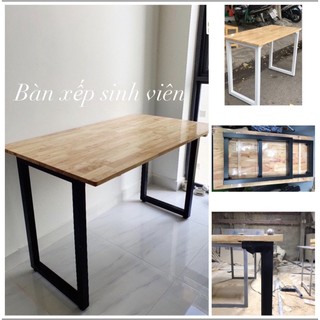 Bàn Học, Bàn Làm Việc Chân Sắt Gấp Xếp Gọn (R60xD100xC75)