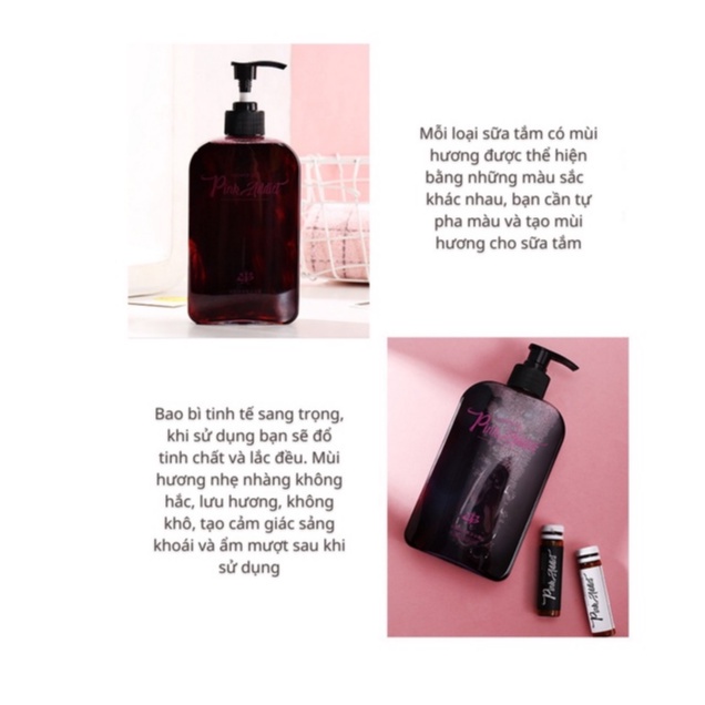 Sữa tắm nước hoa 𝐏𝐈𝐍𝐊 𝐀𝐃𝐃𝐈𝐂𝐓 sữa tắm tự pha DIY Perfume Shower Gel Hương thơm quyến rũ và bí ẩn Lưu hương ltận 8 tiếng