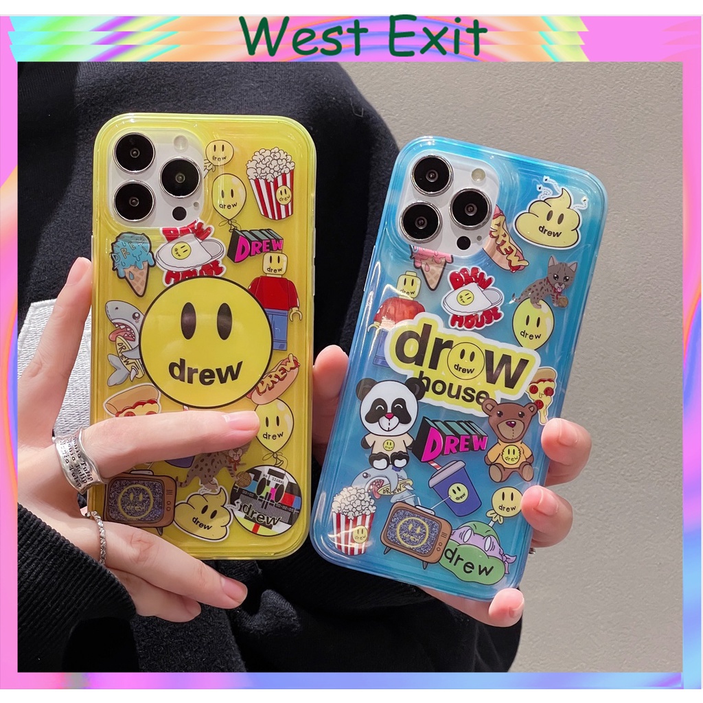 Ốp Điện Thoại Mềm Hình Drew house logo Sesame street Cho iPhone11 11promax 12 12pro 12promax 13 13pro 13promax 14 14plus 14pro 14promax