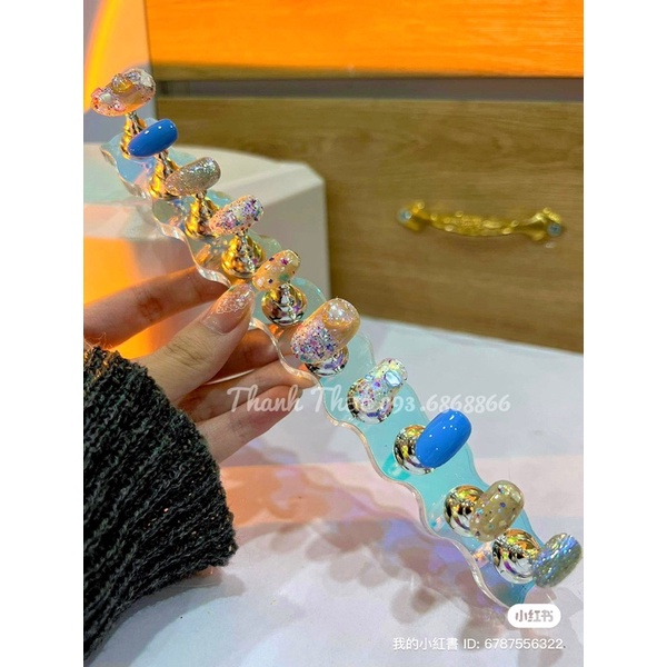 Đế dài gắn móng làm mẫu nail