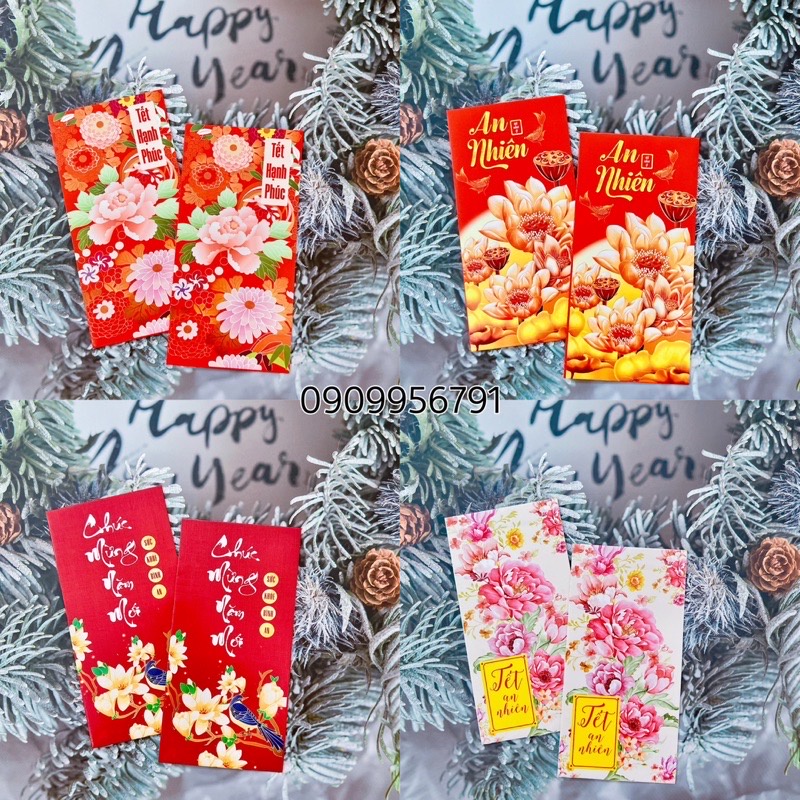 Lẻ 1 Cái Bao Lì Xì Giấy C150 Bóng Dày