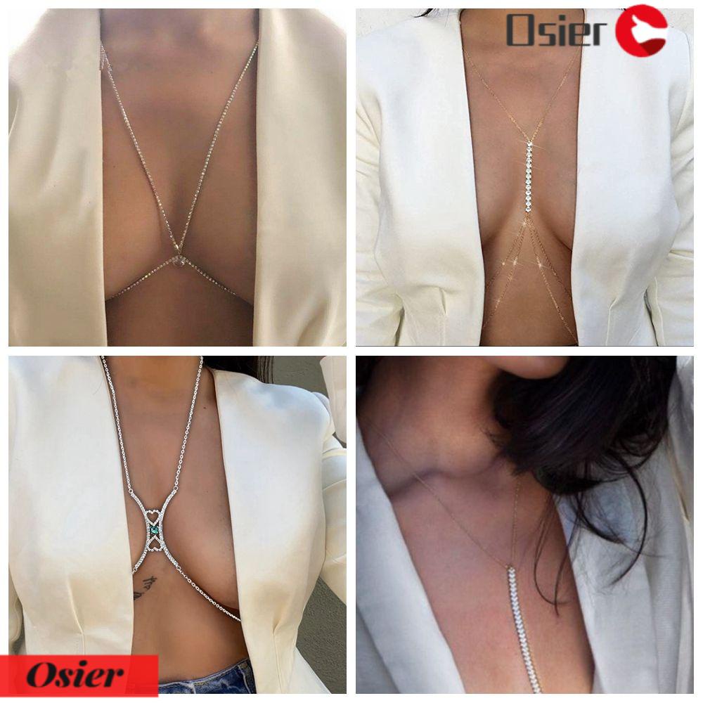 Dây Chuyền Body Chain OSIER1|Dây Xích Đeo Ngực Nhiều Màu Sắc Dùng Khi Mặc Bikini