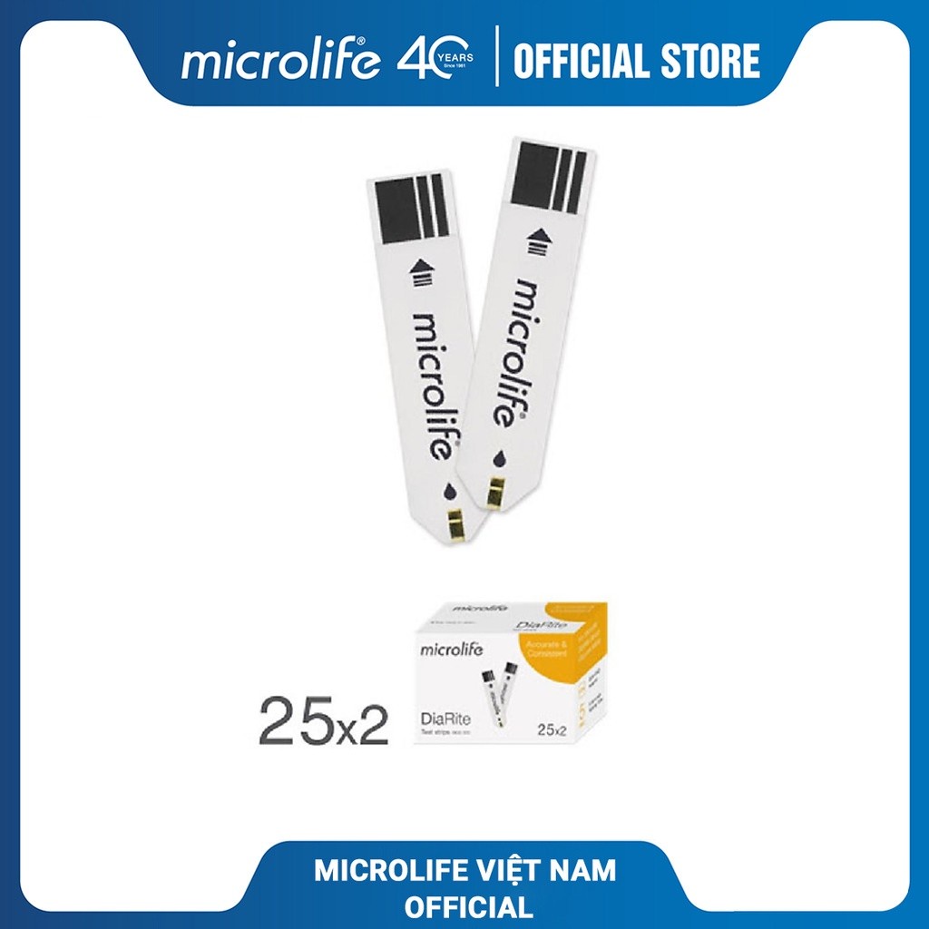 Que Thử Đường Huyết MICROLIFE DiaRite Test (50 que date xa) Chính Hãng