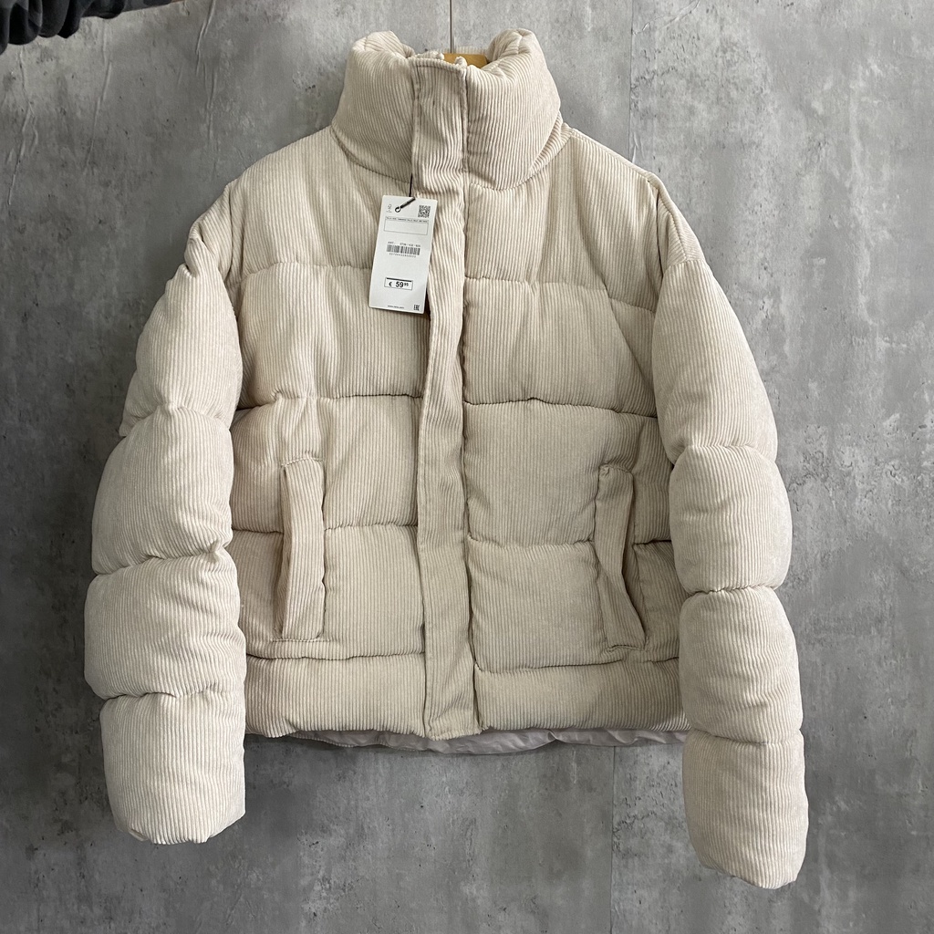 Áo khoác phao nhung tăm Z.R cao cấp nam nữ dáng rộng