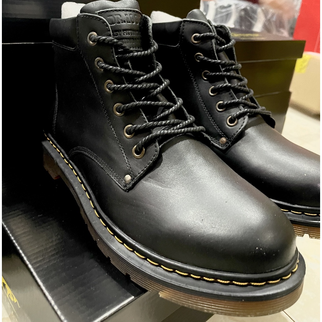 Giày Boot Nam Cao Cổ Buộc Dây Da Cao Cấp Đế Cao Su Đúc Cao 3 Phân - Mã 981