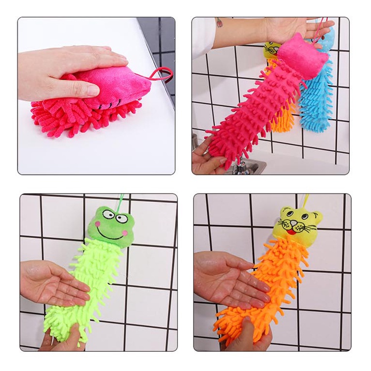 Khăn Lau Tay Khăn Lau Bếp Treo Tường Hình Con Sâu San Hô PINKWISH B402